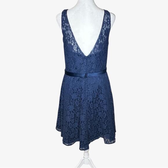 Christina Wu Occasions Dark Floral Lace Party Dress 14 Navy Fairy Romance - Picture 6 of 13